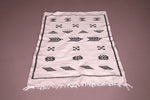 Small flatwoven berber handmade Moroccan rug , 3.2 FT X 4.9 FT