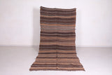 Flatwoven entryway berber moroccan rug - 5 FT X 10.6 FT
