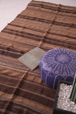 Flatwoven entryway berber moroccan rug - 5 FT X 10.6 FT