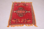 Small carpet azilal moroccan rug 2.4 FT X 3.7 FT