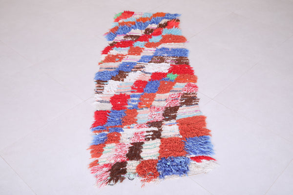 Boucherouite runner berber Moroccan rug – 2.1 x 6 ft