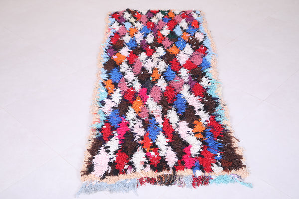 Colorful runner Moroccan berber Rug 2.7 FT X 6.7 FT
