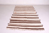 Handwoven berber moroccan runner rug - 4.6 FT X 10 FT
