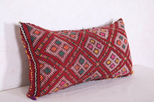 Vintage kilim moroccan pillow 12.2 INCHES X 24 INCHES