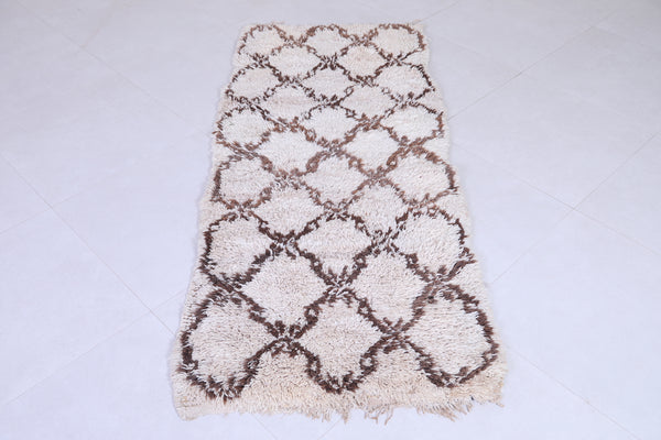 Moroccan runner rug – 2.6 x 6.3 FT | Plush diamond trellis pattern