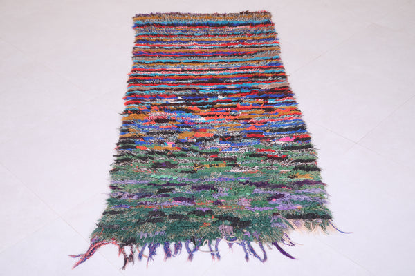 Colorful Vintage Moroccan Berber Rug – 2.8 FT X 6.2 FT | Striking Handmade Art