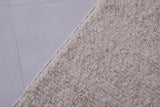 Beige small handmade moroccan berber rug  2.6 FT X 3.4 FT