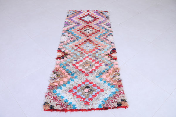 Colorful Moroccan Runner Rug – 2.4 x 6.1 FT | Handcrafted Vintage Boucherouite