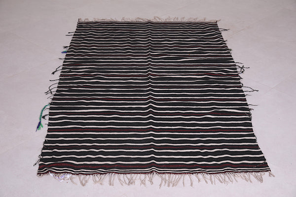 Striped Moroccan Rug 3.5 FT x 5.6 FT – Handwoven Berber Design