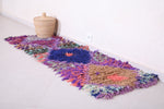 Moroccan entryway boucherouite colorful Rug  2 FT X 6.2 FT