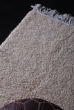 Moroccan handmade berber beni ourain rug 3.1 FT X 5.4 FT