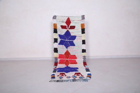 Entryway colorful berber Moroccan rug 2.3 FT X 6.4 FT