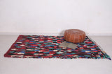Colorful Moroccan boucherouite carpet 4.5 FT X 7 FT