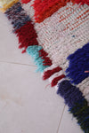 Entryway colorful berber Moroccan rug 2.3 FT X 6.4 FT