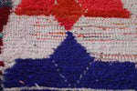Entryway colorful berber Moroccan rug 2.3 FT X 6.4 FT