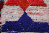 Entryway colorful berber Moroccan rug 2.3 FT X 6.4 FT
