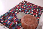Colorful Moroccan boucherouite carpet 4.5 FT X 7 FT