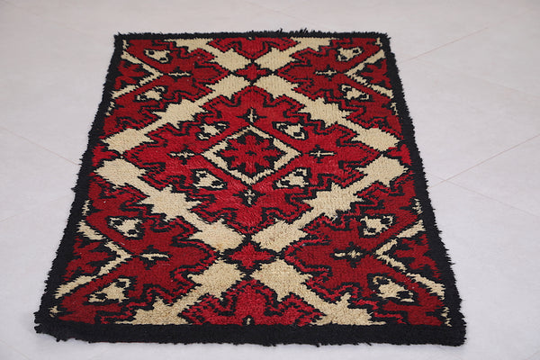 Colorful handmade azilal Moroccan carpet 2.7 FT X 5.7 FT