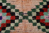 Vintage colorful handmade moroccan rug 4.8 FT X 6.4 FT