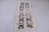 Handwoven Moroccan Rug 2.5 x 5.7 ft | Bold Black and White Design