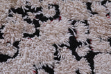 Handwoven Moroccan Rug 2.5 x 5.7 ft | Bold Black and White Design