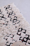 Handwoven Moroccan Rug 2.5 x 5.7 ft | Bold Black and White Design