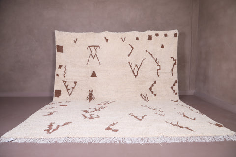 All wool moroccan rug, Handmade beni ourain carpet - Custom Rug
