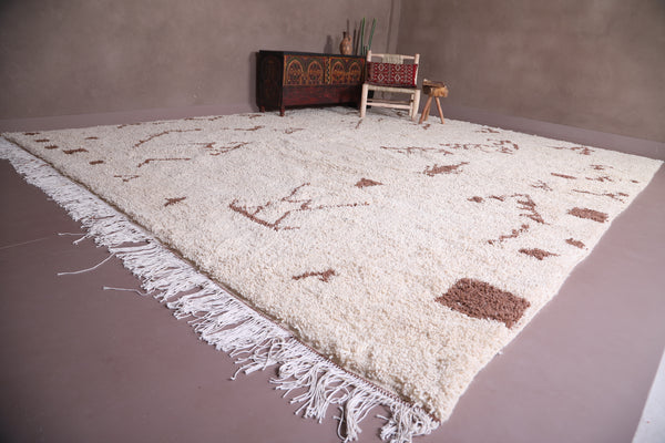 All wool moroccan rug, Handmade beni ourain carpet - Custom Rug