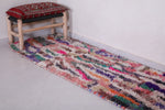 Colorful handmade moroccan runner rug 2.3 FT X 10.2 FT