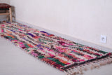 Colorful handmade moroccan runner rug 2.3 FT X 10.2 FT