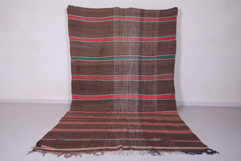 Hallway flatwoven berber moroccan rug - 6.4 FT X 11.7 FT