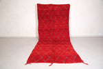 Red entryway moroccan handmade azilal rug 5.1 FT X 12.3 FT