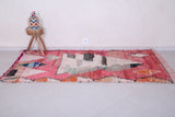 Colorful handmade moroccan rug 3.6 FT X 6.8 FT