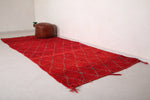 Red entryway moroccan handmade azilal rug 5.1 FT X 12.3 FT