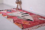 Colorful handmade moroccan rug 3.6 FT X 6.8 FT