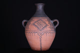 Vintage moroccan clay pot 15.3 INCHES X 10.2 INCHES