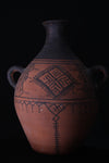 Vintage moroccan clay pot 15.3 INCHES X 10.2 INCHES