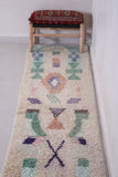 Colourful handmade runner rug 2.1 FT X 8.7 FT