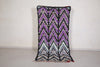 Moroccan boucherouite Handmade Berber rug 3.7 FT X 7.7 FT
