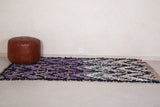 Moroccan boucherouite Handmade Berber rug 3.7 FT X 7.7 FT