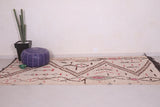 Old Moroccan beni ourain carpet 4.9 FT X 9 FT