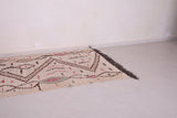 Old Moroccan beni ourain carpet 4.9 FT X 9 FT