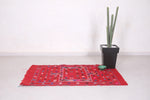 Red kilim rug 3.4 FT X 4.8 FT