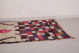 Knotted azilal carpet Moroccan berber rug 3.6 FT X 5.4 FT
