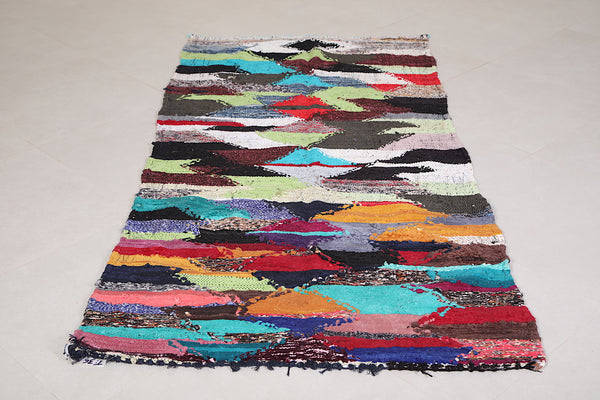 Handwoven Berber kilim 3.5 FT X 7.3 FT