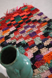 Coloful boucherouite Moroccan berber rug -  2.6 FT X 4.1 FT