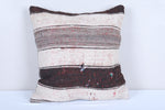 Vintage moroccan handwoven kilim pillow 16.9 INCHES X 17.7 INCHES