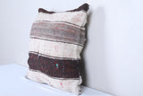 Vintage moroccan handwoven kilim pillow 16.9 INCHES X 17.7 INCHES