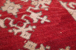 Vintage red moroccan berber Rug 5.2 FT X 8.7 FT