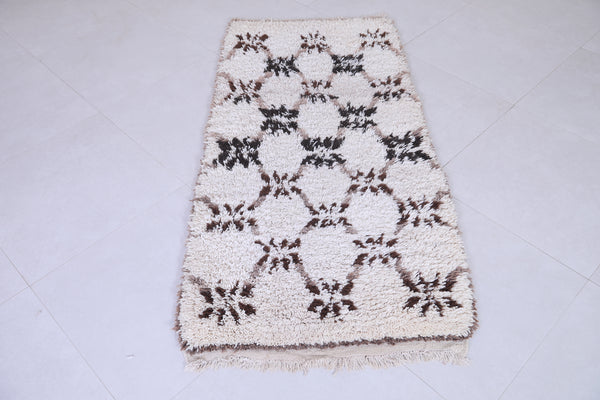 Handmade Moroccan runner rug – Geometric design 2.7 x 5.8 FT